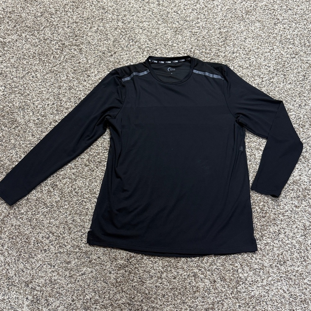 ZYIA Black Back Mesh Long Sleeve Performance Top